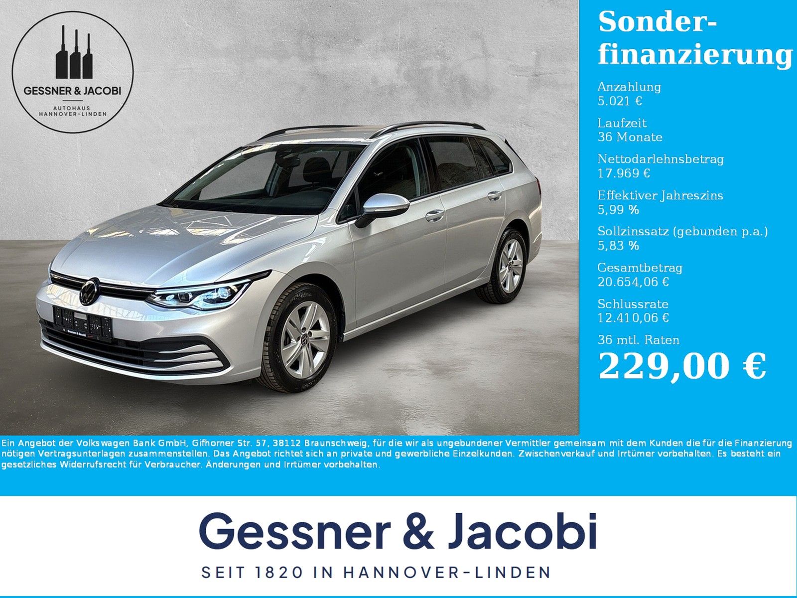 Fahrzeugabbildung Volkswagen Golf Variant Life 2.0 TDI App-Connect LED-Plus