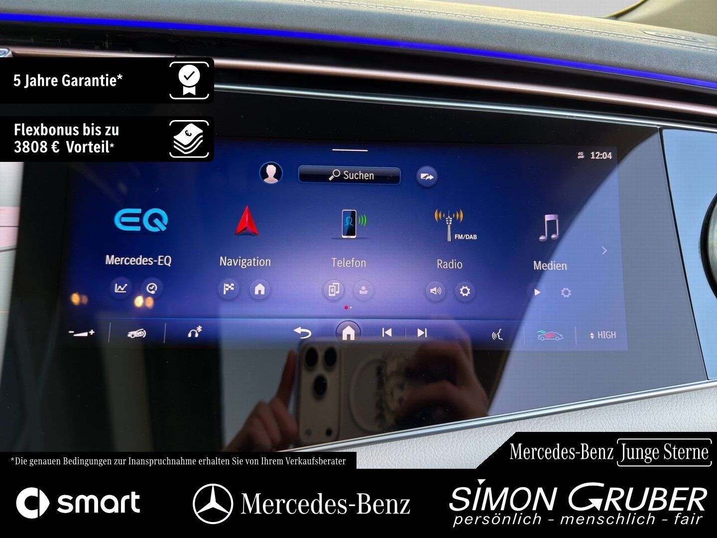 Fahrzeugabbildung Mercedes-Benz EQS 450 4M AMG Massage Sitzklima Nappa Mod 2026!