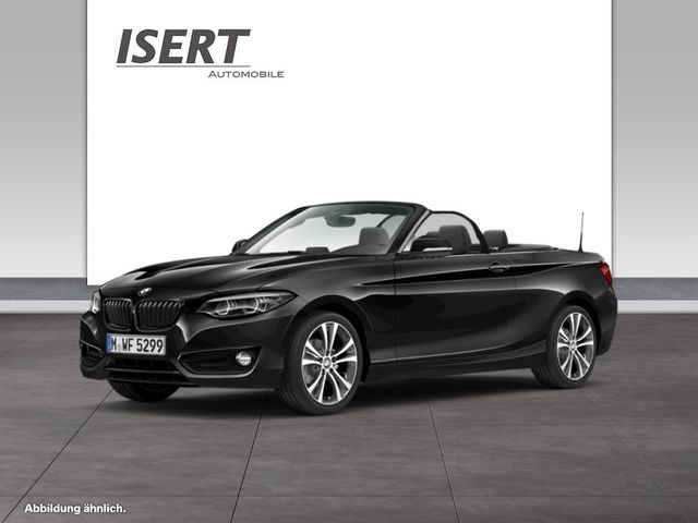 BMW 218i Cabrio Sport Line A.+LED+RFK+NAVI+FSE+LEDER