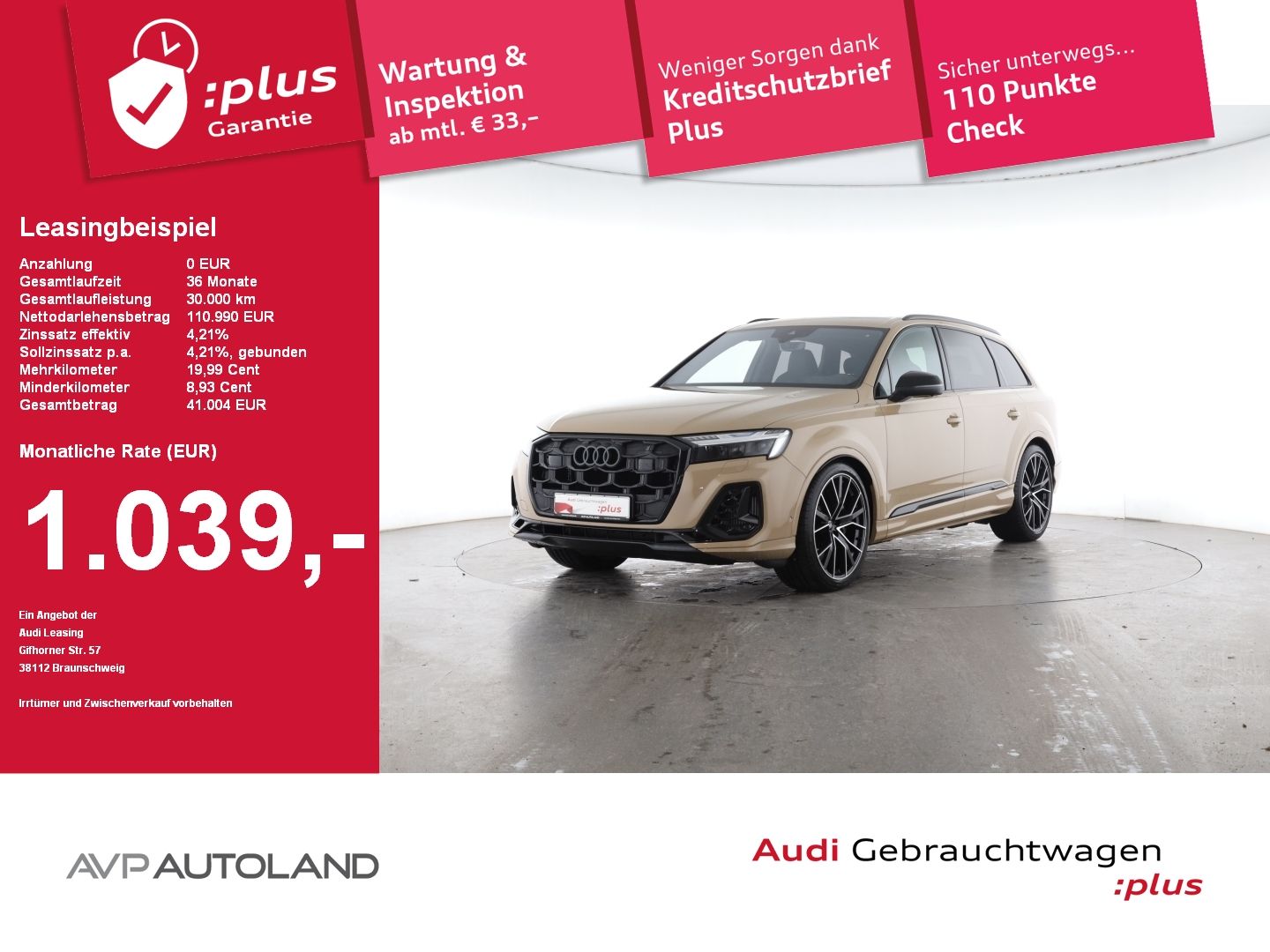 Audi SQ7 4.0 TFSI quattro tiptronic | PANO | AHK |