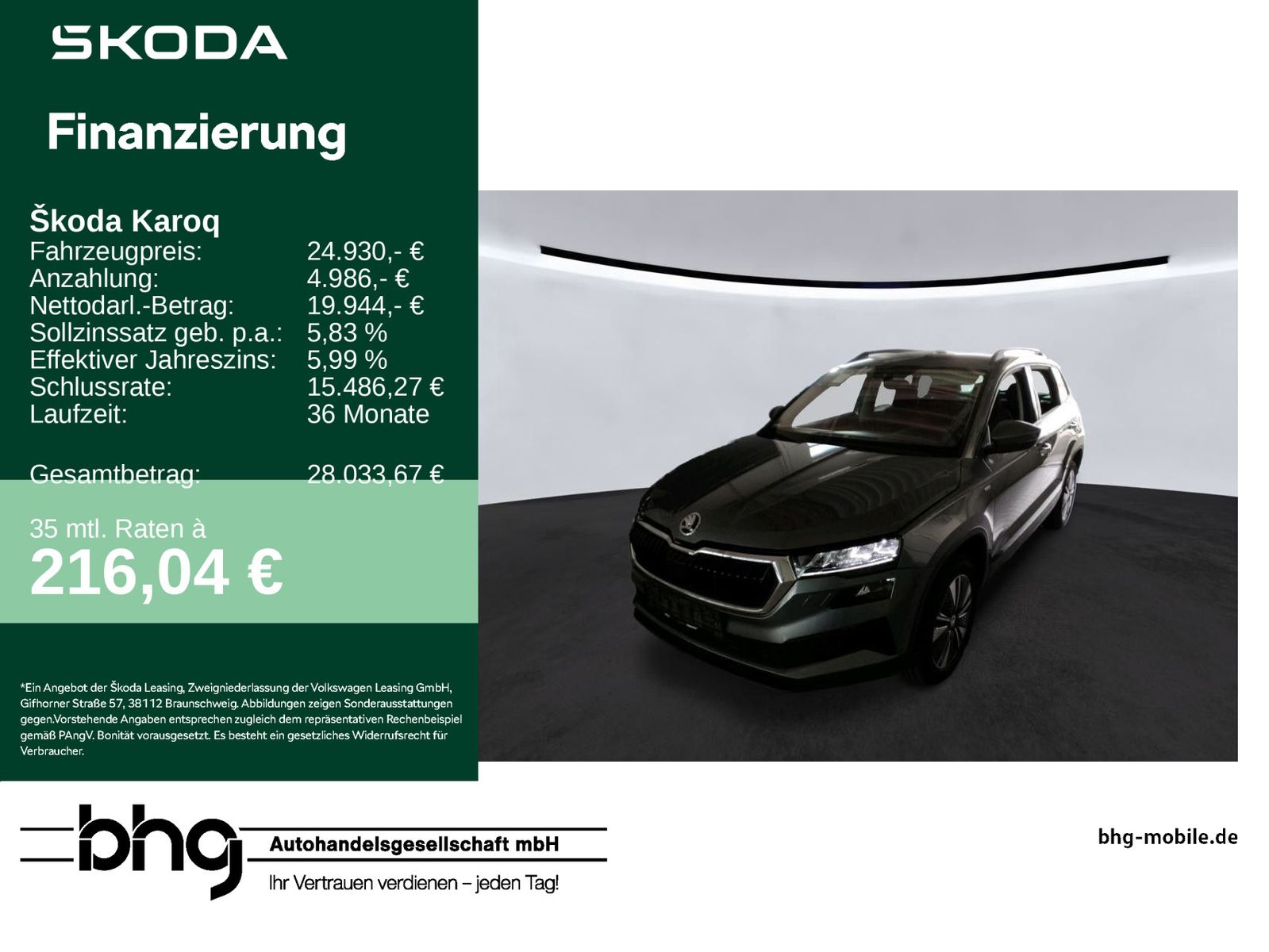 Skoda Karoq 1.5 TSI DSG Tour