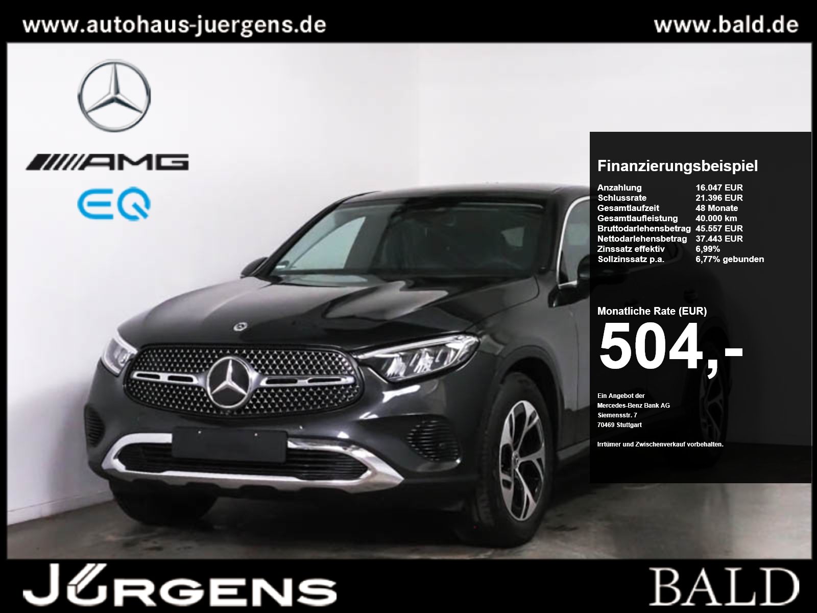 Mercedes-Benz GLC 220 d 4M Coupé Avantgarde Pano AHK Fahrassis foto 1