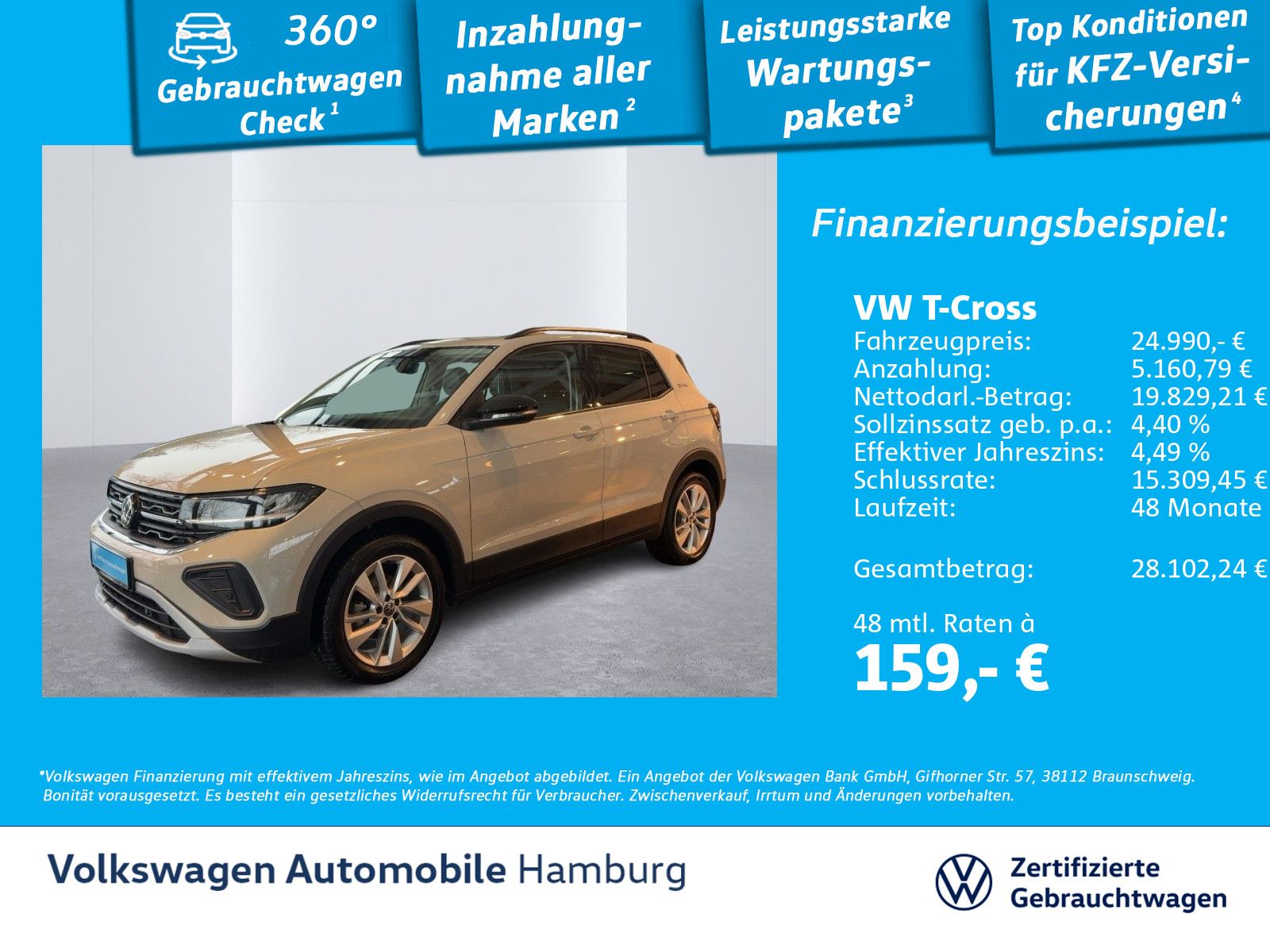 Volkswagen T-Cross 1.0 TSI DSG Goal Rückfahrkamera Ganzjahr