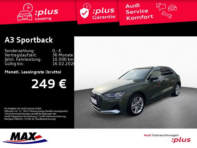 Audi A3 Sportback 30 TFSI ADVANCED AHK+KAM+HUD+SONOS+