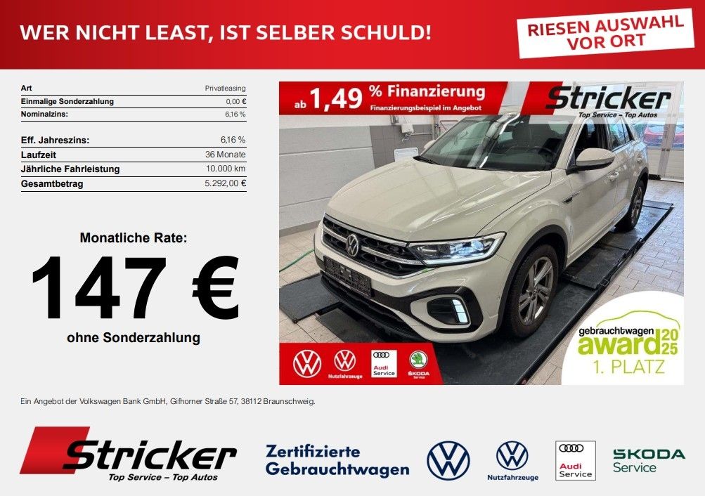 Volkswagen T-Roc R-Line 1.0TSI 147,-ohne Anzahlung Sitzh. A imagem 2