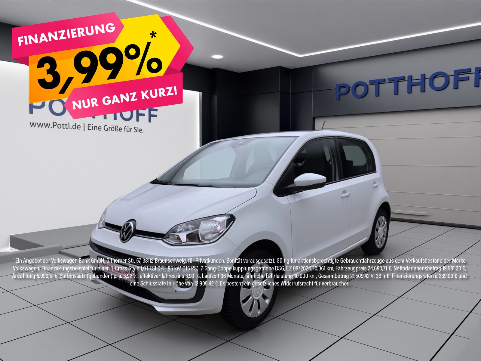 Volkswagen up! 1.0 MPI MOVE UP! KLIMA BLUETOOTH SITZHZG