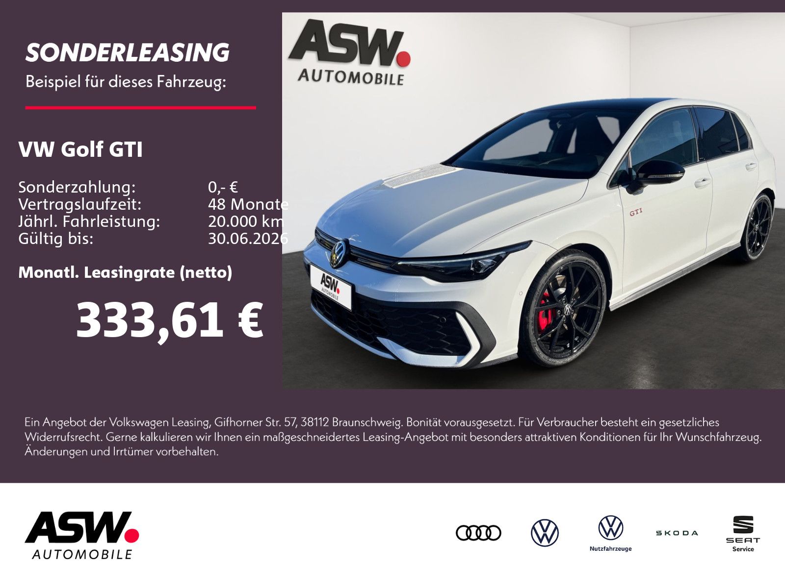 Volkswagen Golf GTI 2.0 TSI OPF 195 kW (265 PS) DSG
