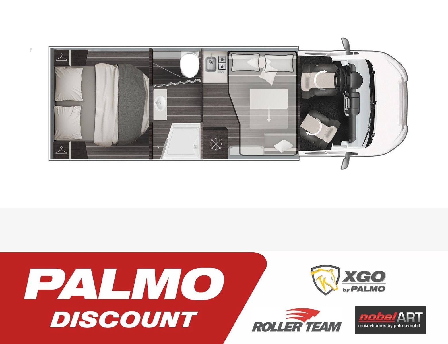 Fahrzeugabbildung Roller Team Zefiro 266TL FIAT Modell 2025 SUMMER SALE
