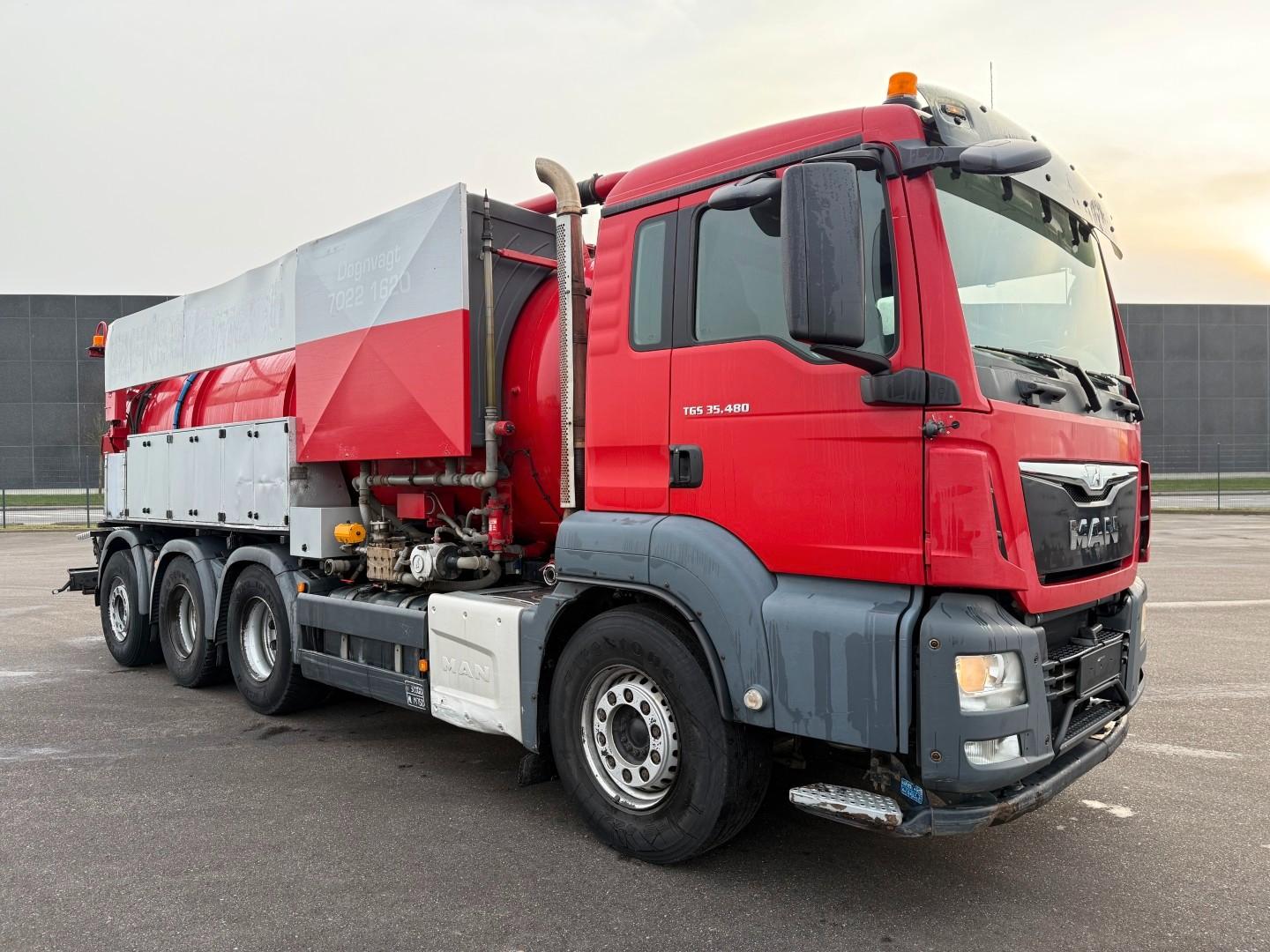 MAN TGS 35.480 8x4*4 JHL Hvidtved 16.000 l. Kombi