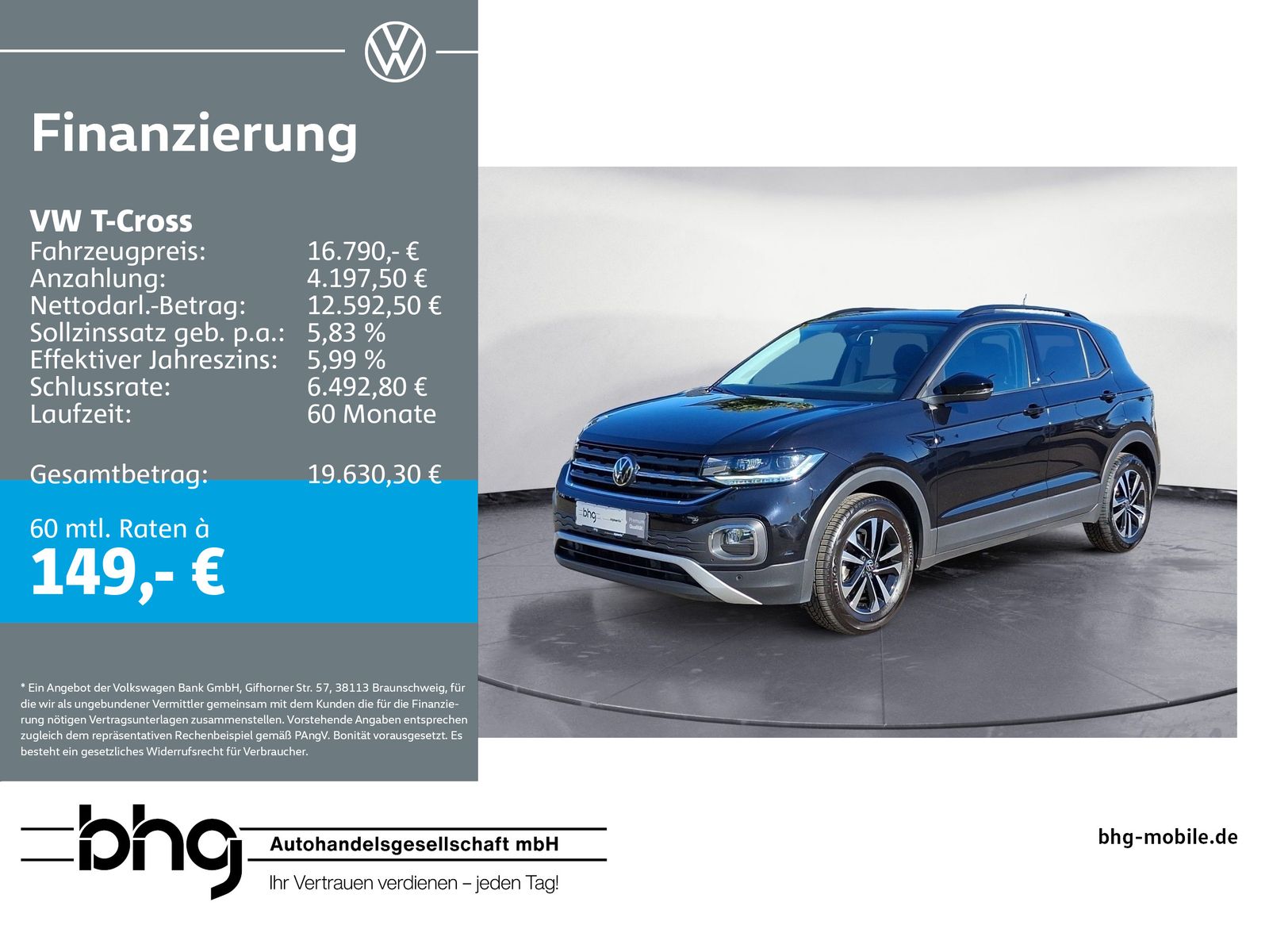 VW T-Cross 1,0 TSI United  LED B LED BlindSpot ACC
