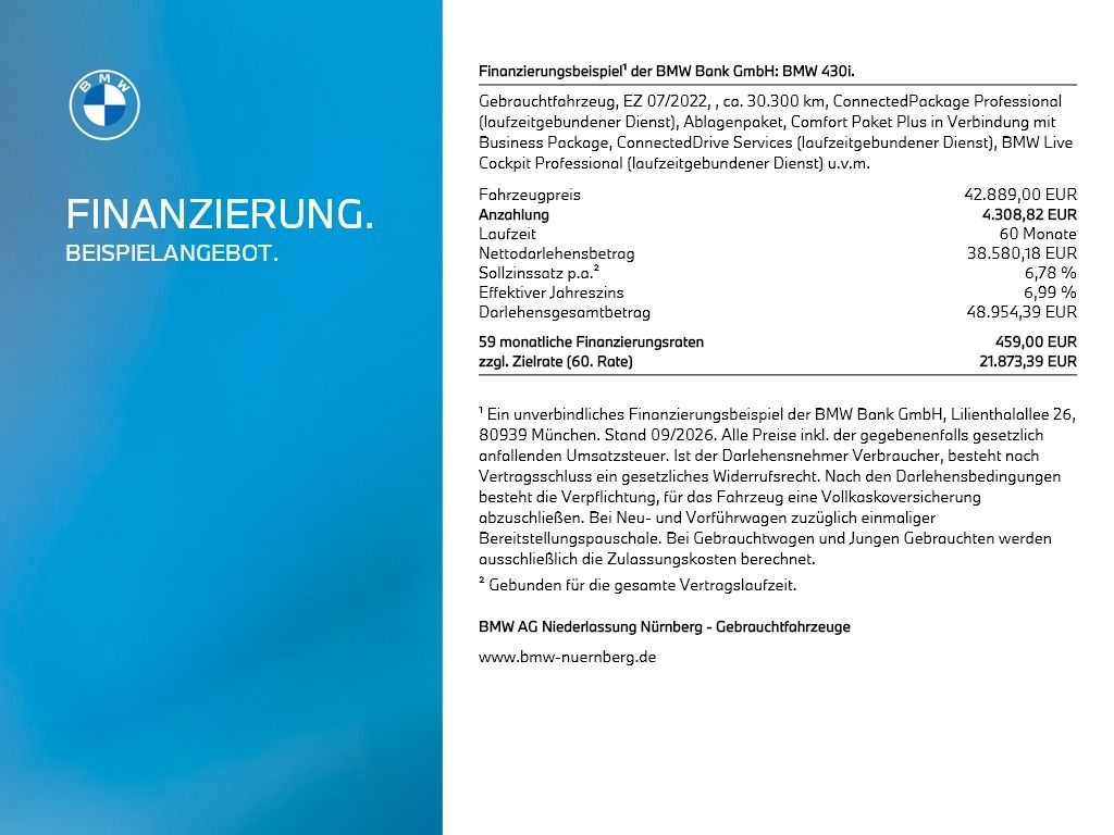 BMW 430i Cabrio Lenkradheizung Sitzheizung Navi Live foto 3