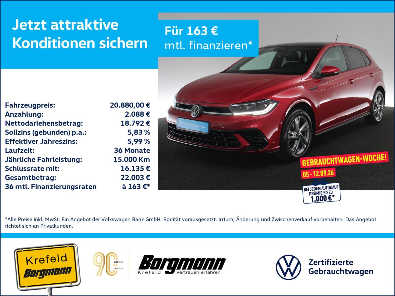 Volkswagen Polo 1.0 TSI R-Line MATRIX-LED PANO KAMERA SHZ