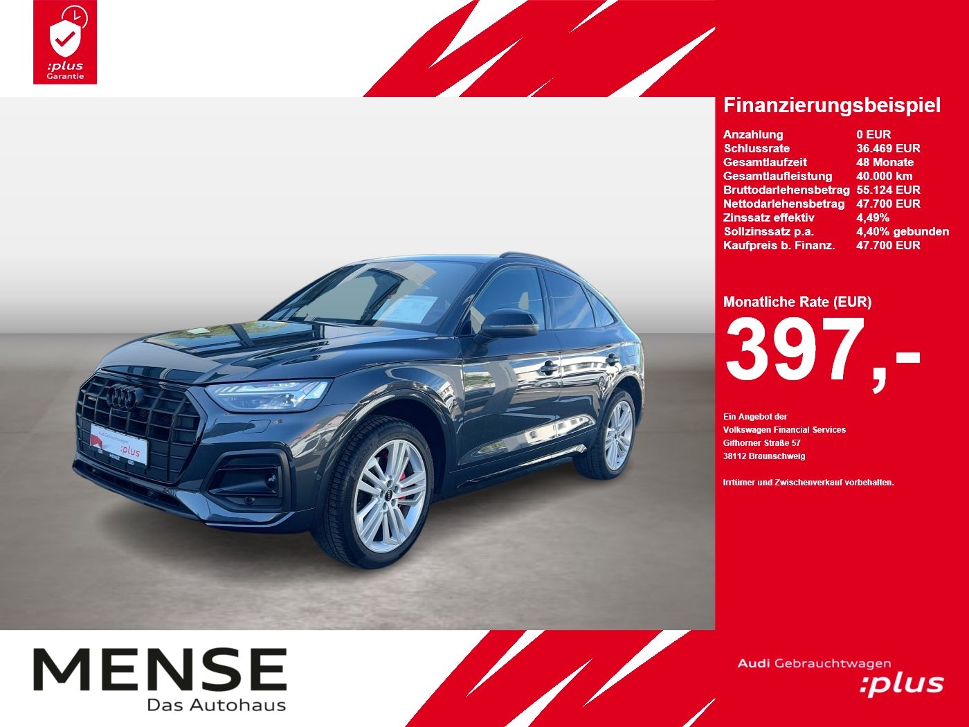 Audi Q5 Sportback 50 TFSI e quattro S tronic advanced