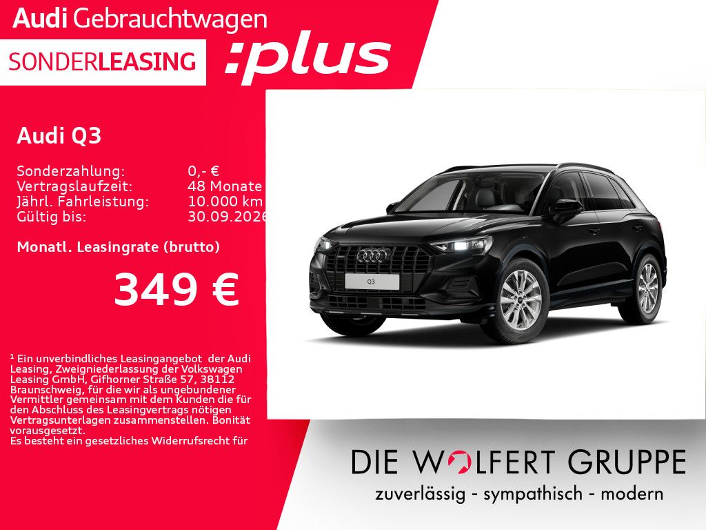 Abbildung Leasingangebot Audi Q3 advanced 40 TFSI quattro S tronic ACC*AHK*SHZ
