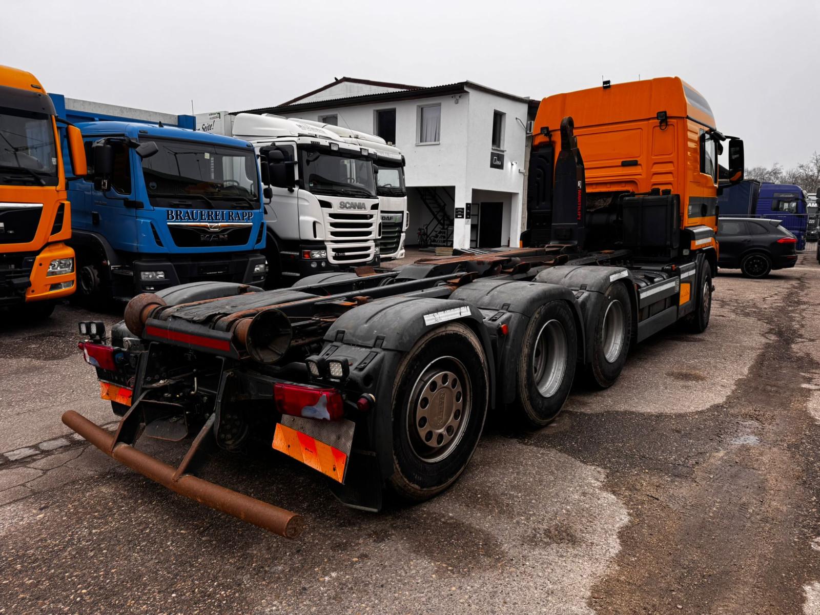 MAN TGS 32.480 HIAB ABROLLER LIFT LENK ACHSE