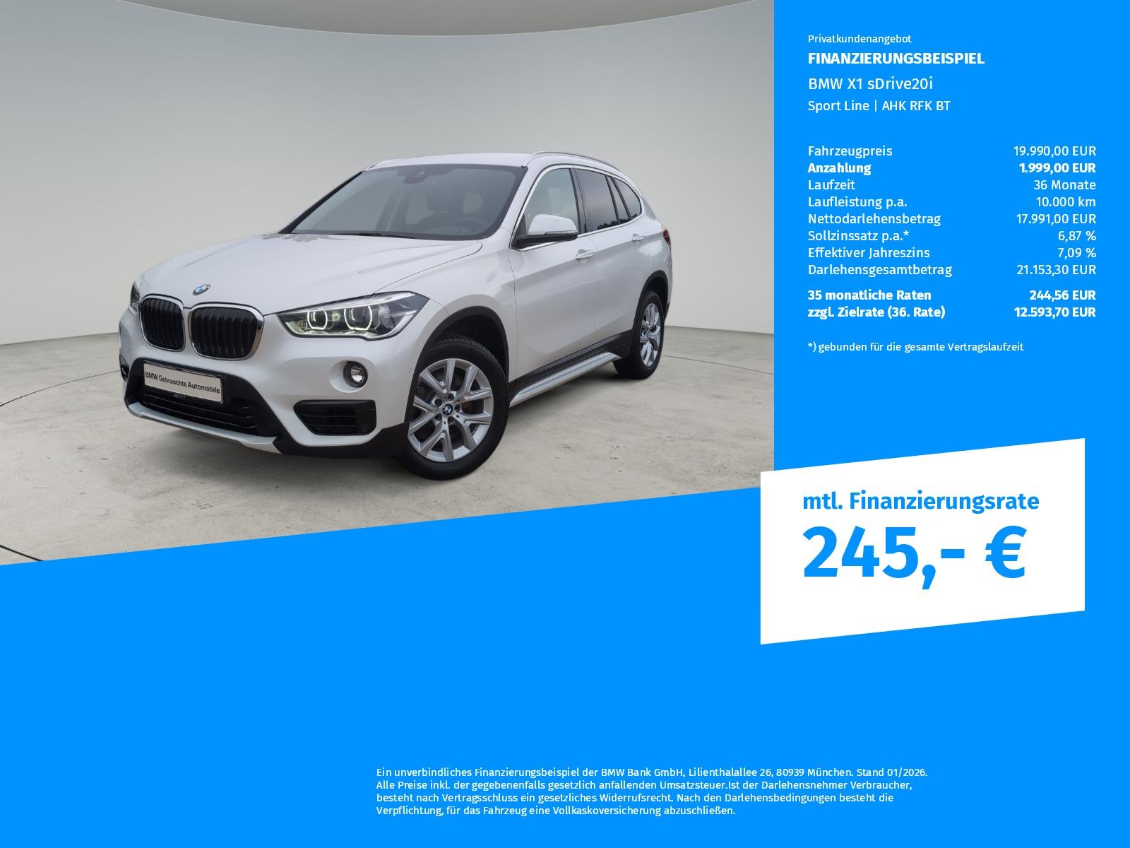 BMW X1 sDrive20i Sport Line | AHK RFK BT