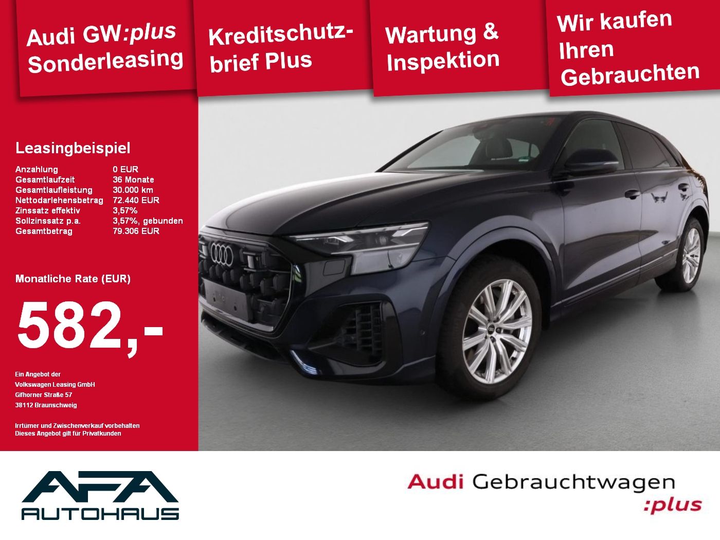 Audi Q8 55 TFSI e qu. tiptr. Matrix*AHK*Luft*LM21*360