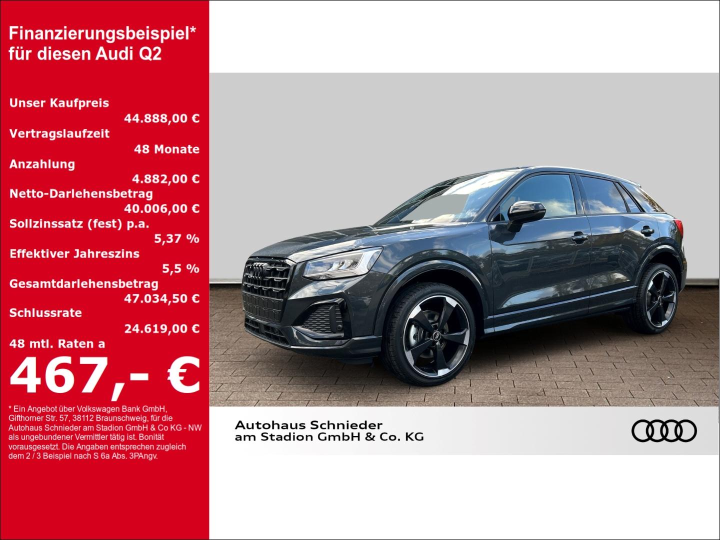 Audi Q2 advanced 35 TFSI S tronic+AHK+LEDER+LED+KAMER