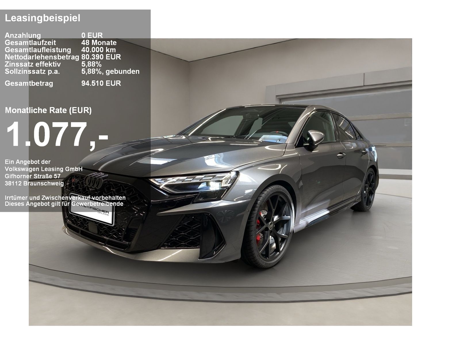 Audi RS 3 Limousine 2.5 quattro W TFSI ACC AUT Kam.
