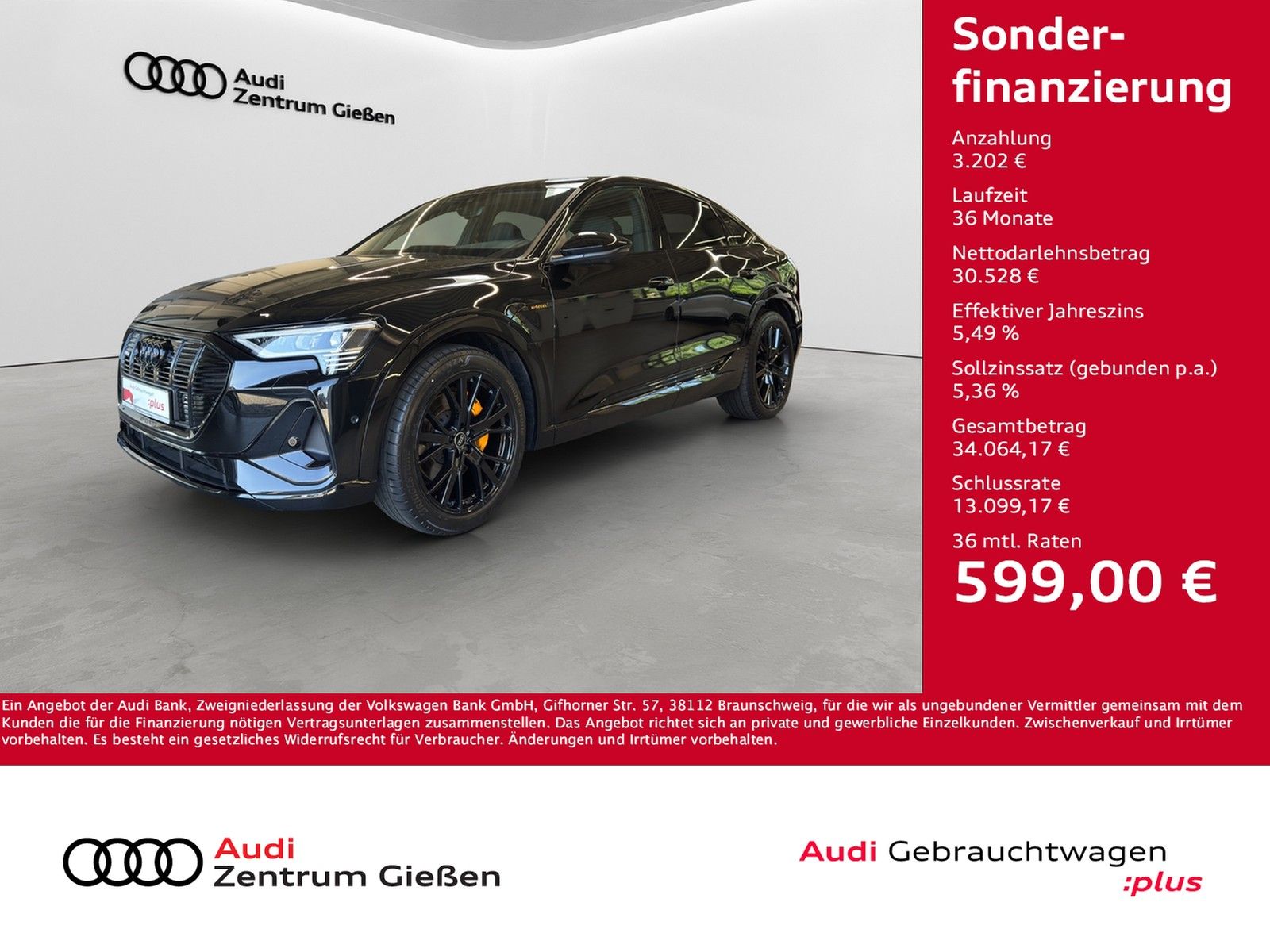 AUDI e-tron Sportback 50 quattro S line Black AHK 360