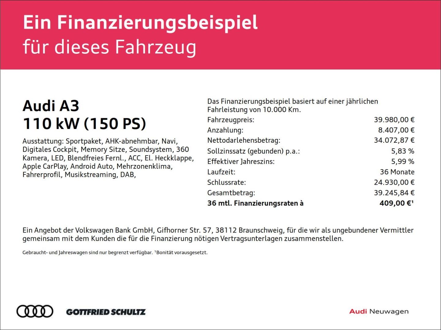 Audi A3 Sportback TFSI 150 PS tronic S line foto 2
