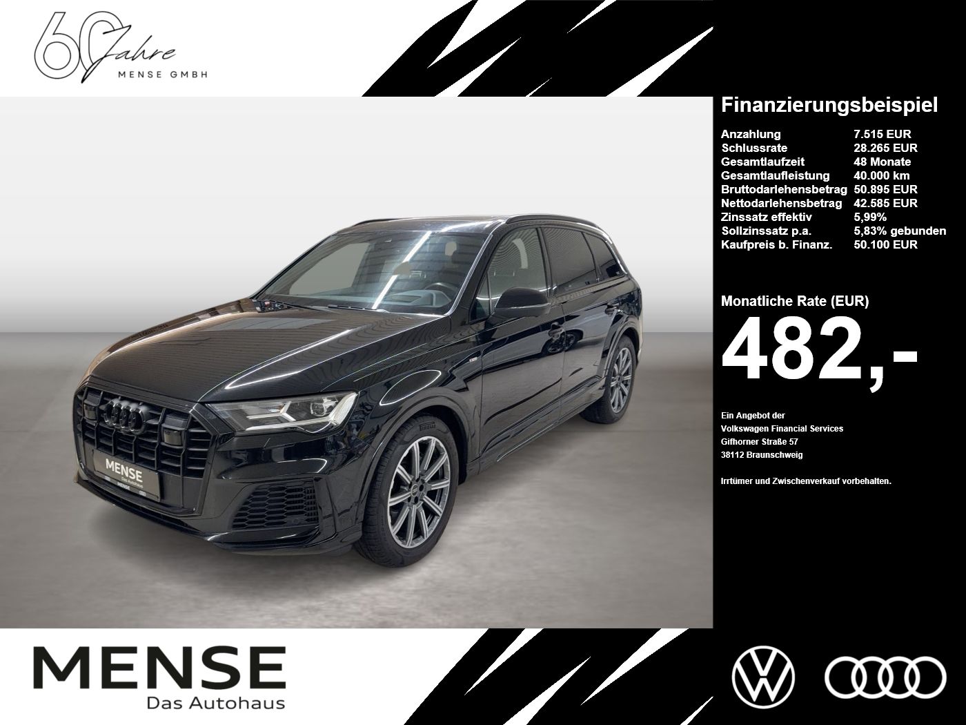 Audi Q7 55 TFSI quattro S tronic S line AHK HUD Luft