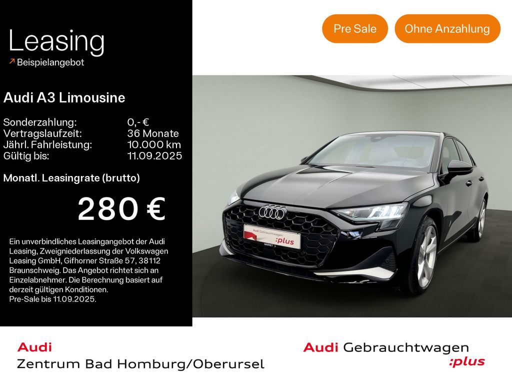 A3 Limousine advanced 35 TDI*Navi*PDC*Virtual Co