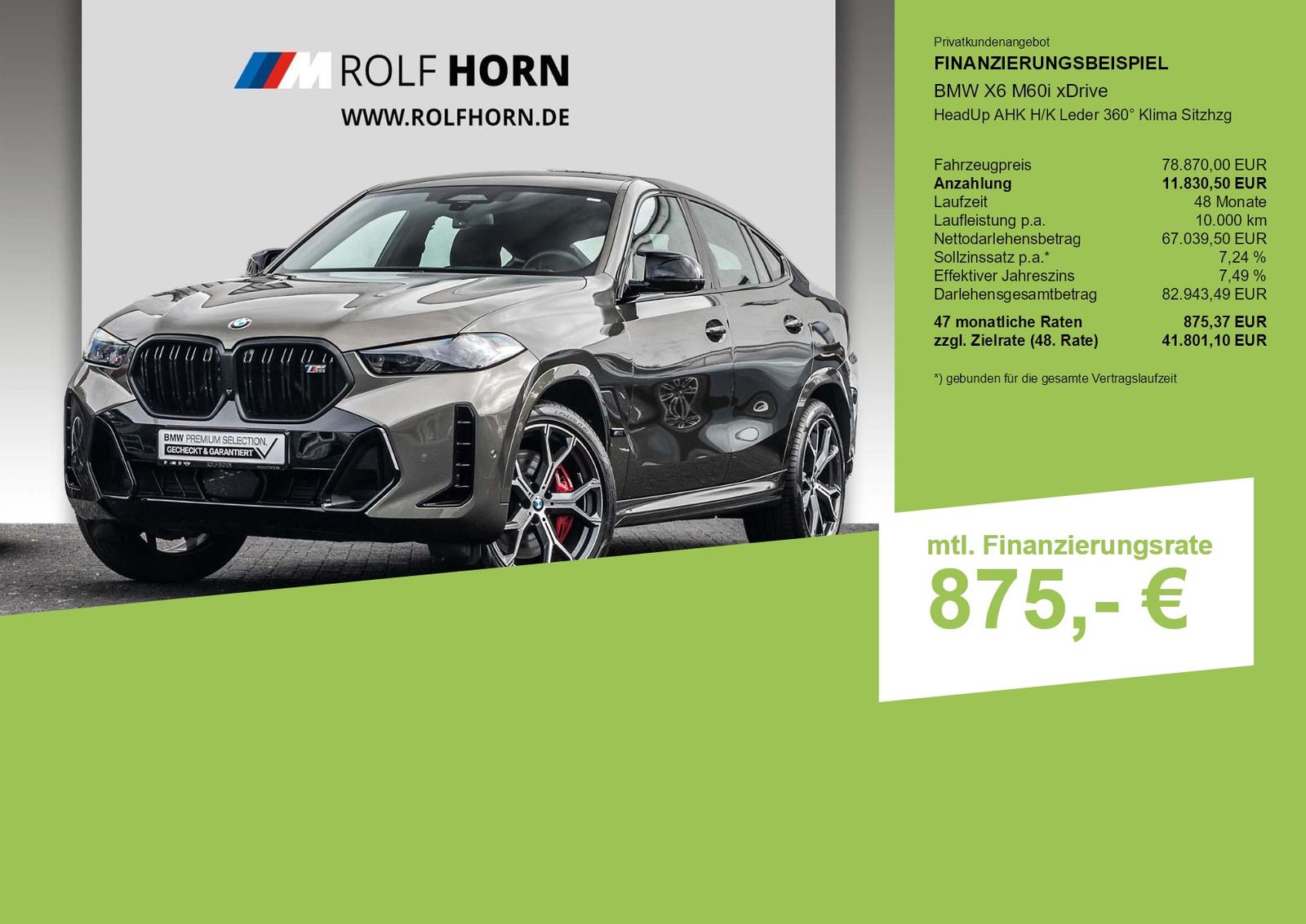 BMW X6 M60i xDrive HeadUp AHK H/K Leder 360° Klima S