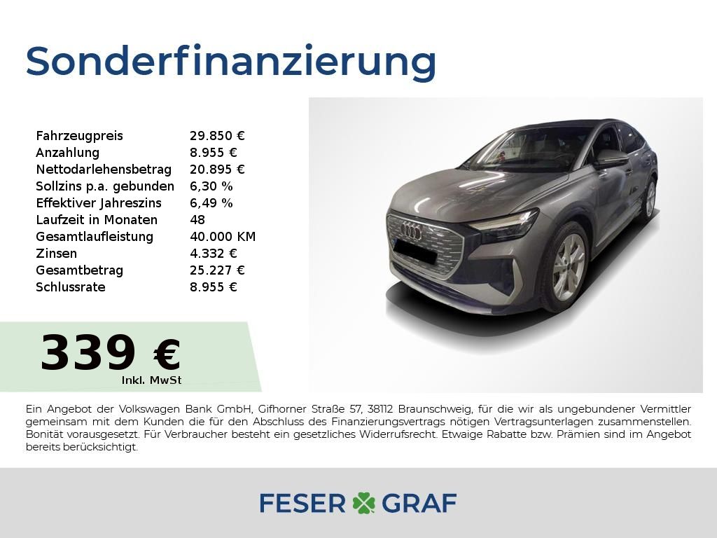 Audi Q4 e-tron Sportback 40 2x S Line AHK,Navi,LED,SO