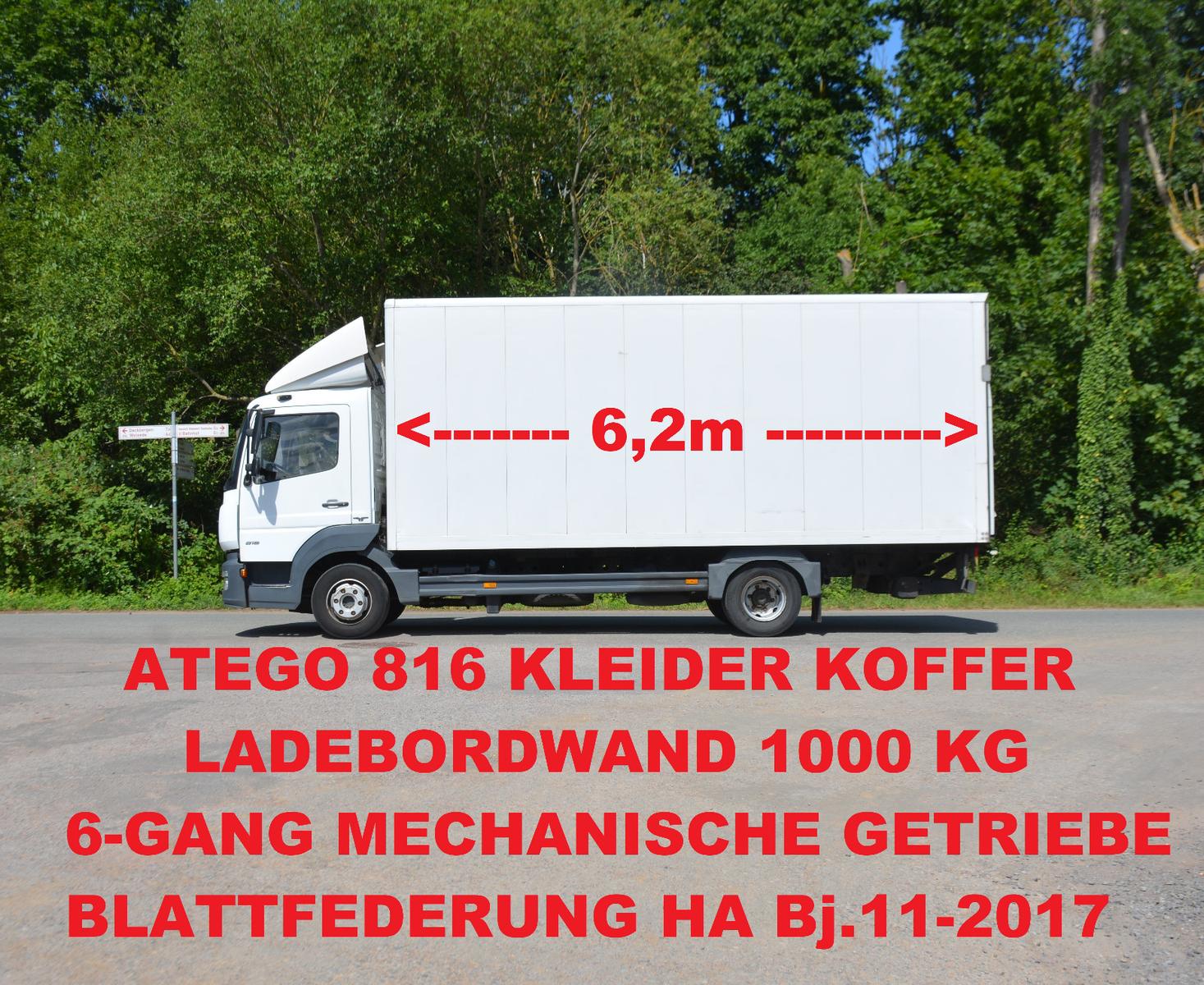 Mercedes-Benz ATEGO 816 BLATTFEDERUNG LBW MECHANISCHE GETRIEBE