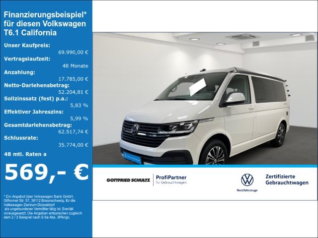 Volkswagen T6.1 California 2.0 TDI DSG Beach Camper 4Motion