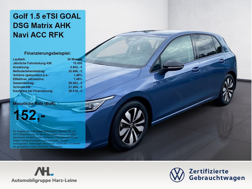 Golf 1.5 eTSI GOAL DSG Matrix AHK Navi ACC RFK