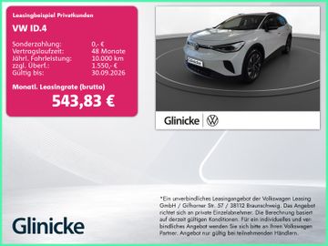 Volkswagen Leasingangebot: Volkswagen ID.4 Pro ENERGY 210 kW (286 PS) 77 kWh