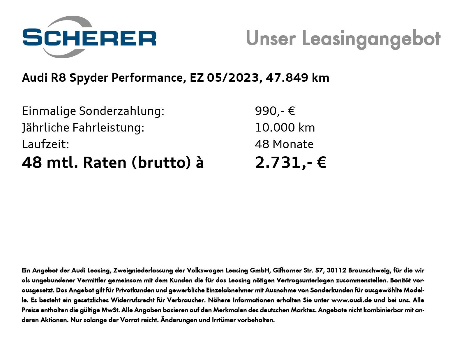 Audi R8 Spyder V10 performance quattro KERAMIK B&O imagem 2