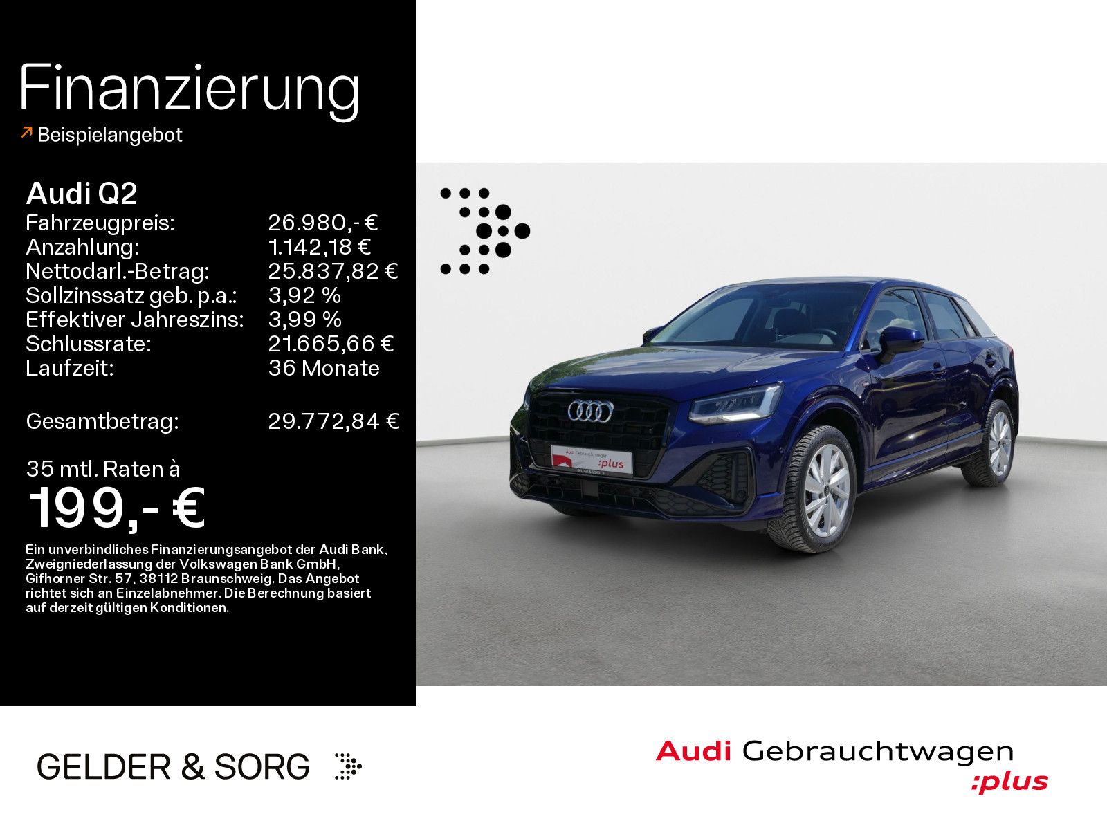 Audi Q2 35 TFSI S line RFK*GRA*Sound*Navi*Virtual