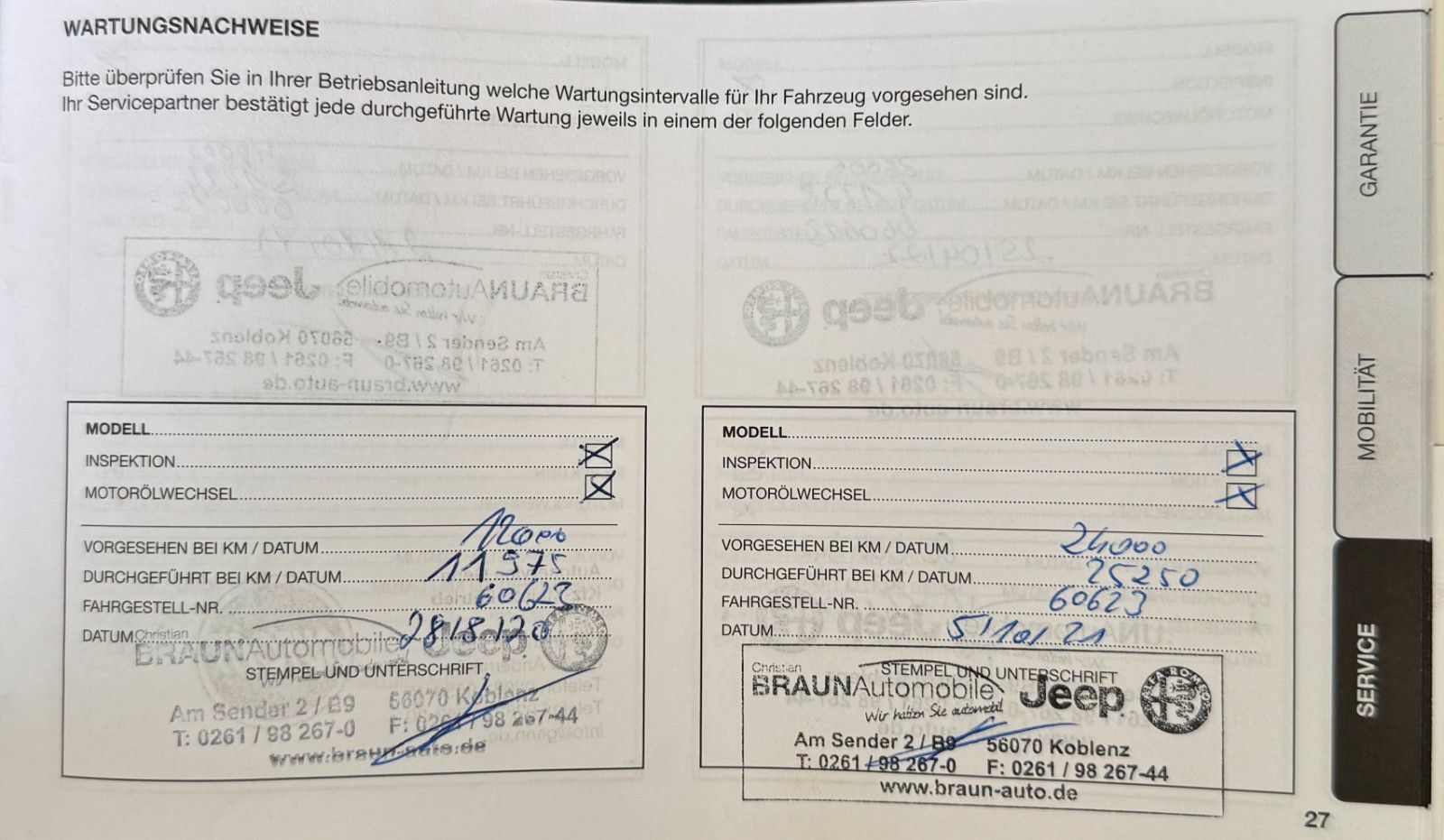 Fahrzeugabbildung Jeep Wrangler Unlimited 2.0 T-GDI Night Eagle Sky One