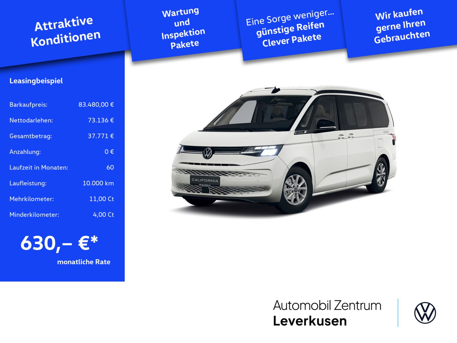 Volkswagen T7 California TDI Ocean LED VIRT STANDHZ SHZ PDC