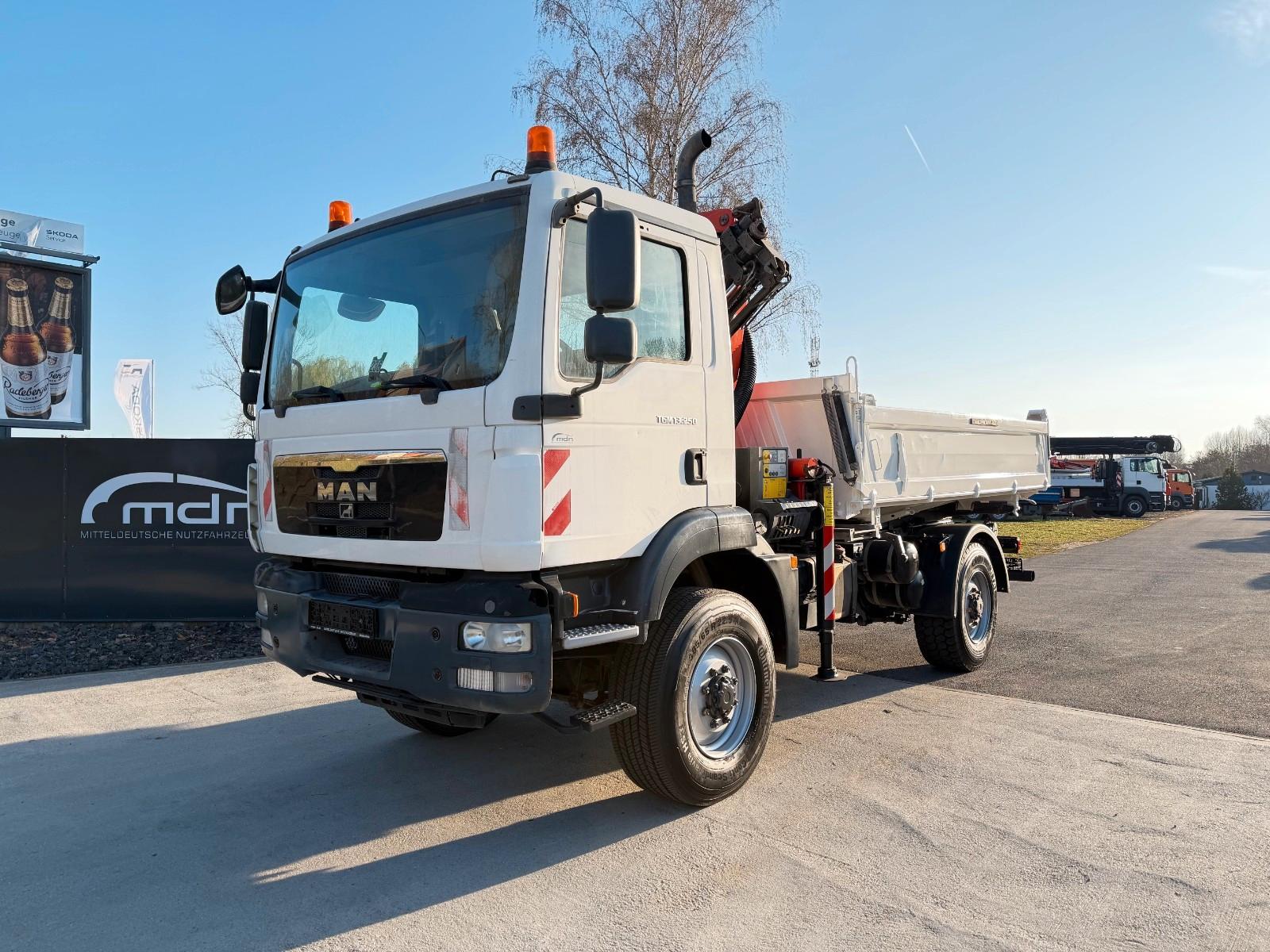 MAN TGM 13.250 4x4 KRAN FUNK AHK single bereift