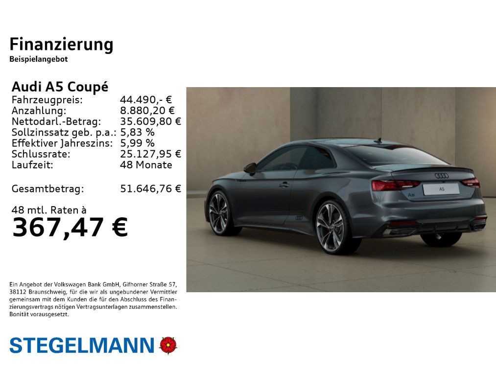 Audi A5 Coupe 45 TFSI qu. T-tronic S-Line LED Navi K foto 3