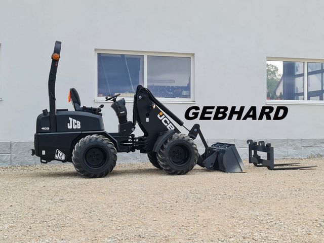 JCB 403 Radlader mit Schaufel und Gabel Hoflader