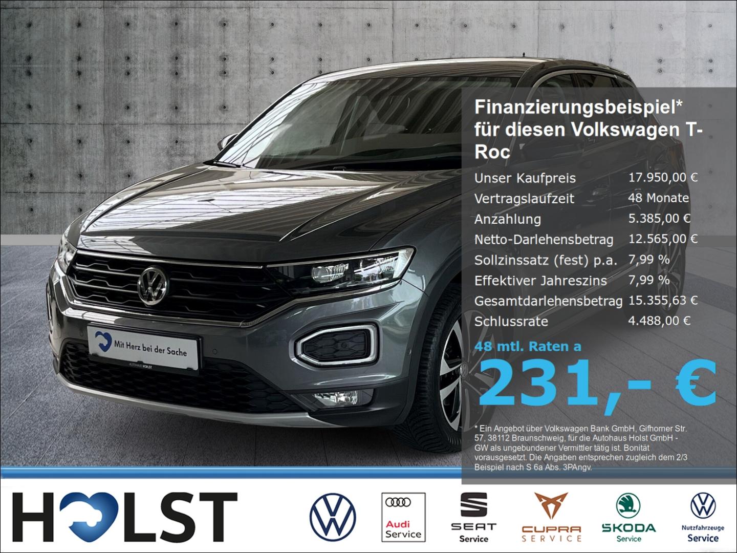 Volkswagen T-Roc 1.5TSI DSG United, Navi LED RüFaKa AHK ACC