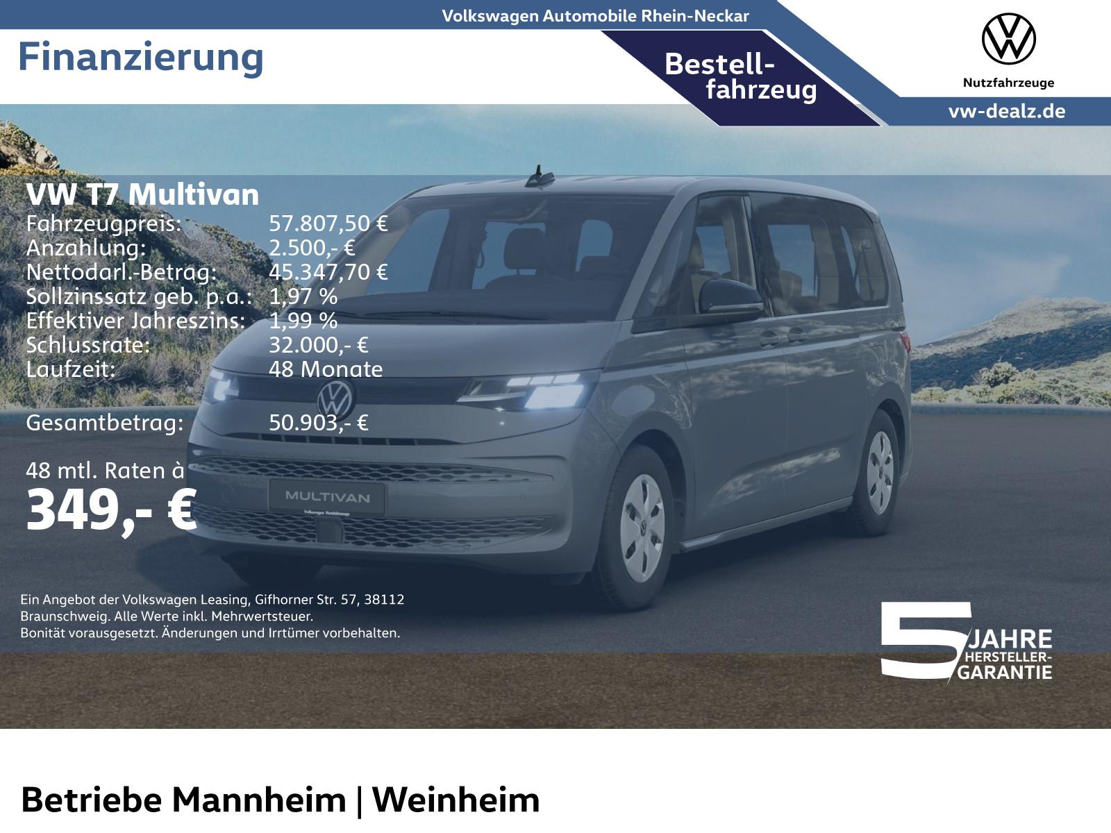 Volkswagen T7 Multivan 2.0 TDI DSG Klima  PDC LED DAB