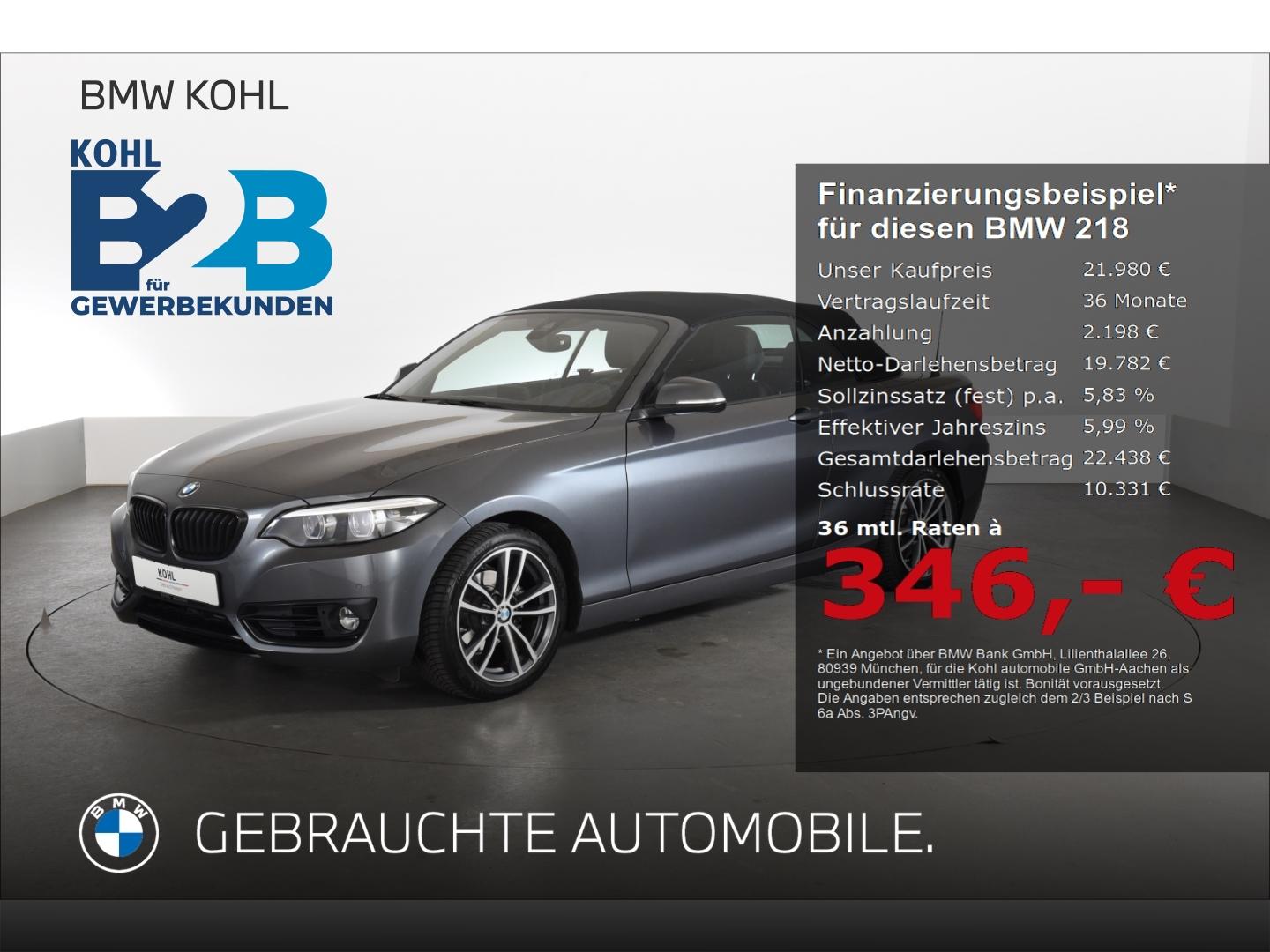 BMW 218 i Sport Line Sitzheizung Rückfahrkamera Lenk