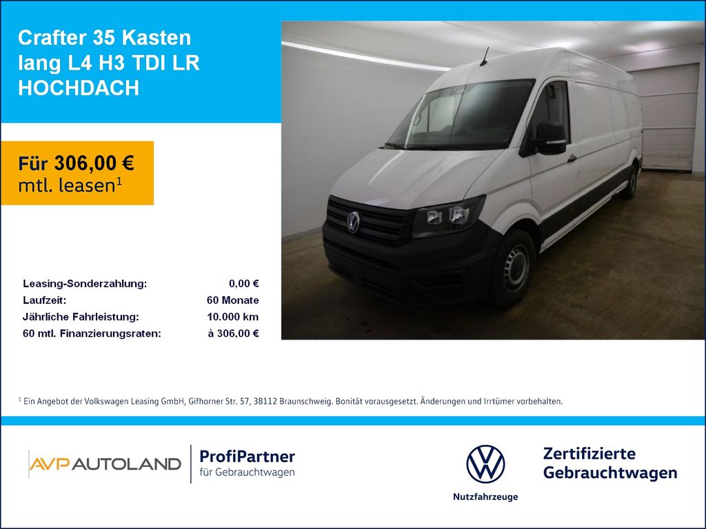 Volkswagen Crafter 35 Kasten lang L4 H3 TDI LR HOCHDACH