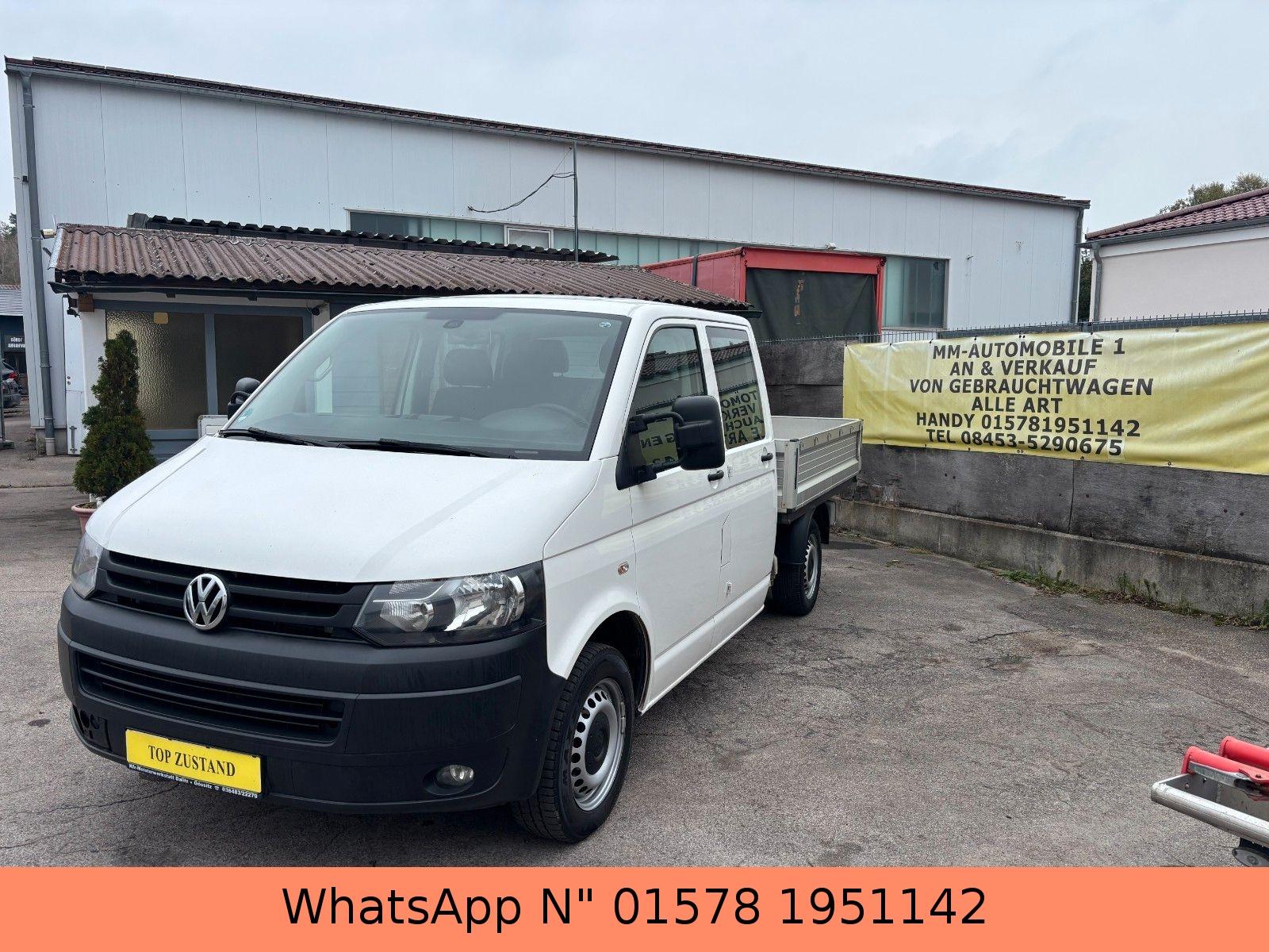 Volkswagen T5 Transporter Pritsche Doppelkabine-TÜV7/28-TOP