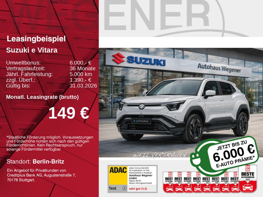Suzuki e VITARA CLUB 49 kWh | 6000€ Prämie