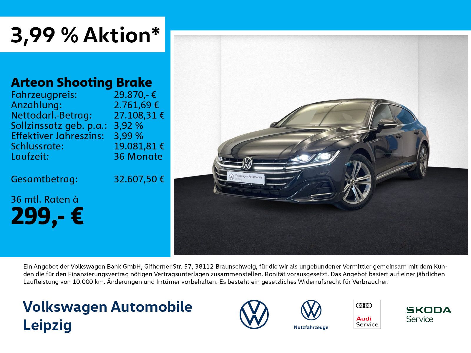 VW Arteon Shooting Brake R-Line 2.0 TSI DSG *Leder*