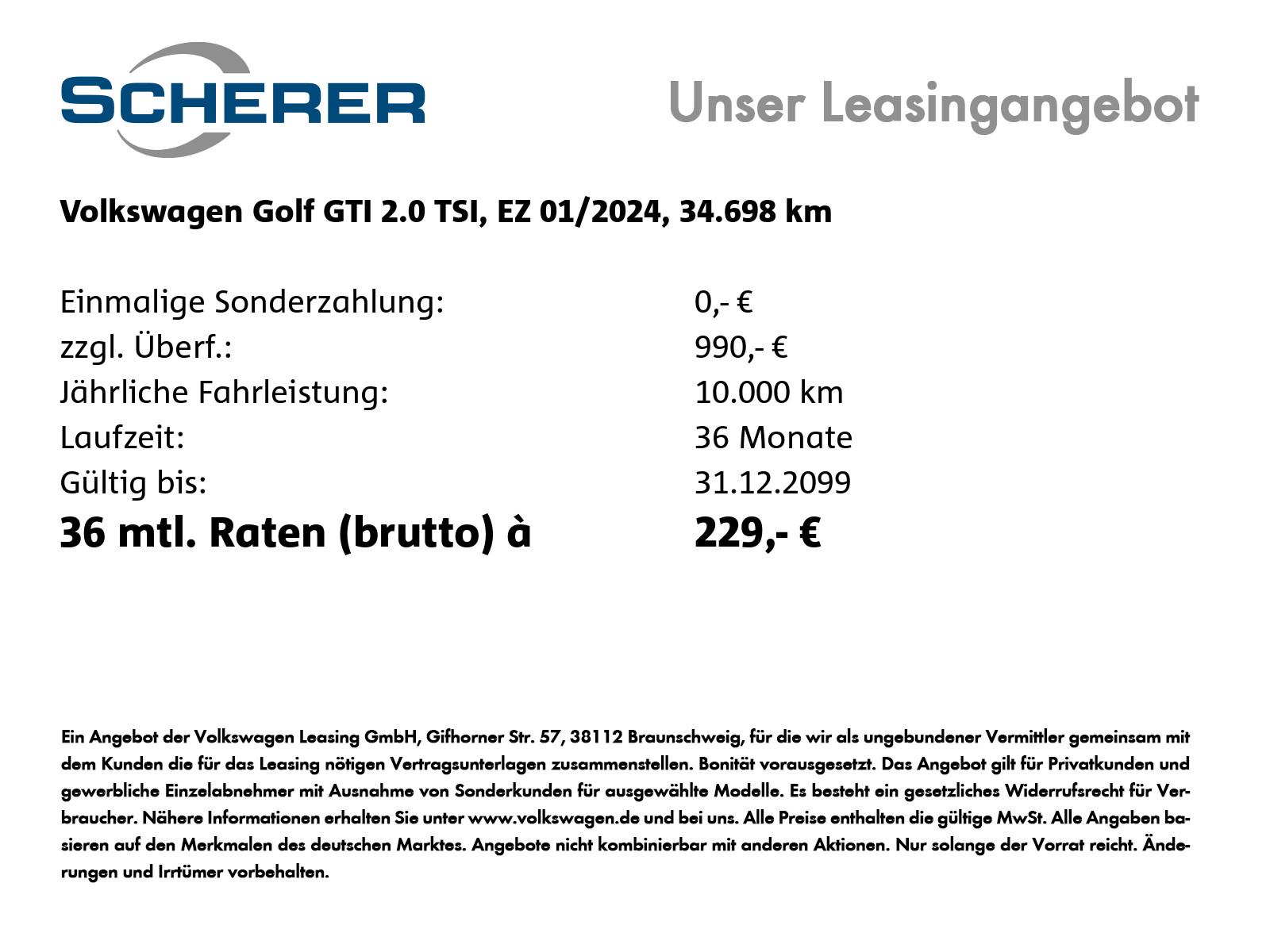 Volkswagen Golf VIII GTI 2.0 TSI DSG CARPLAY DAB PDC LED+