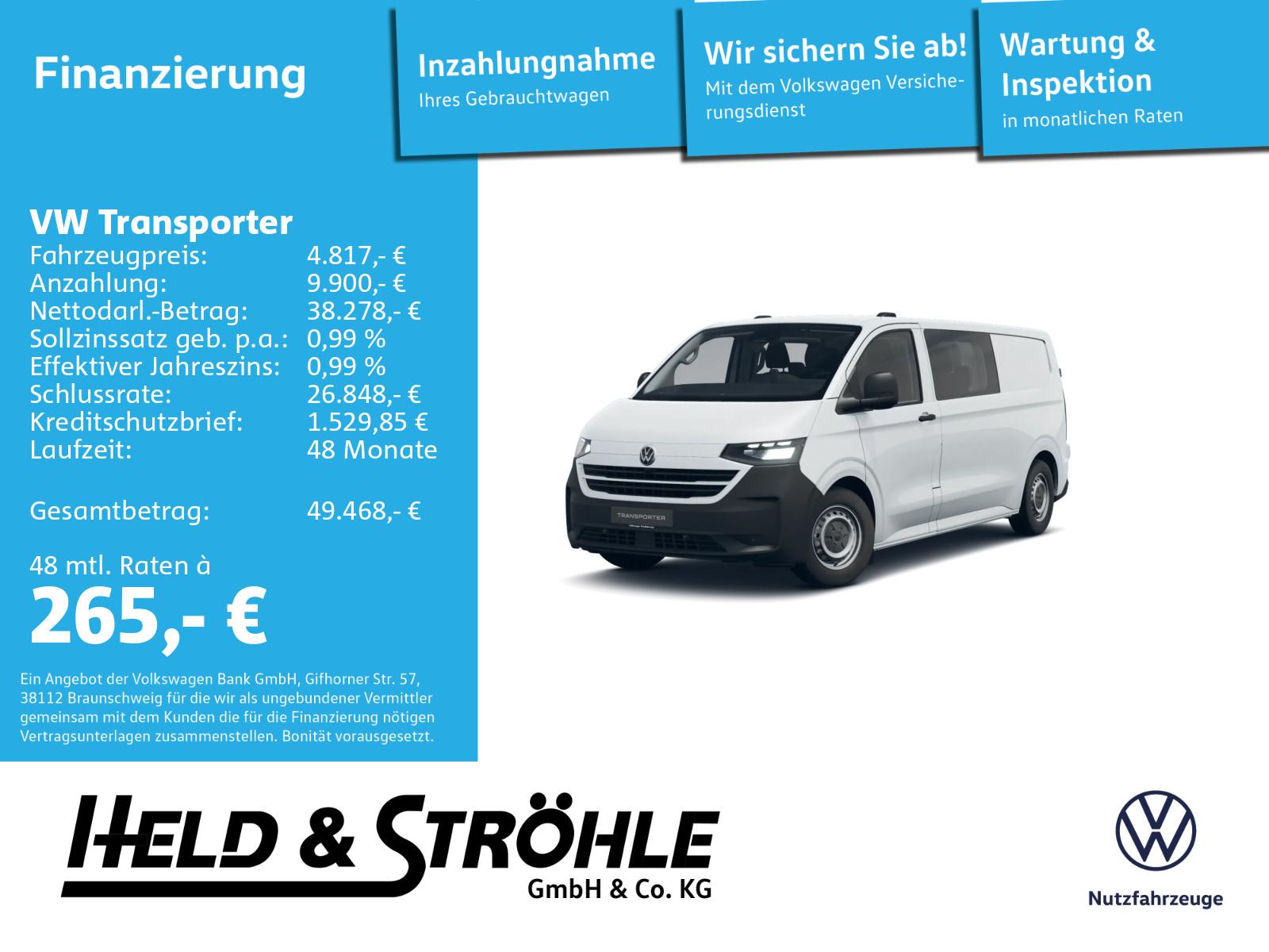 Volkswagen T7 Transporter Kastenwagen Plus,langer Radstand