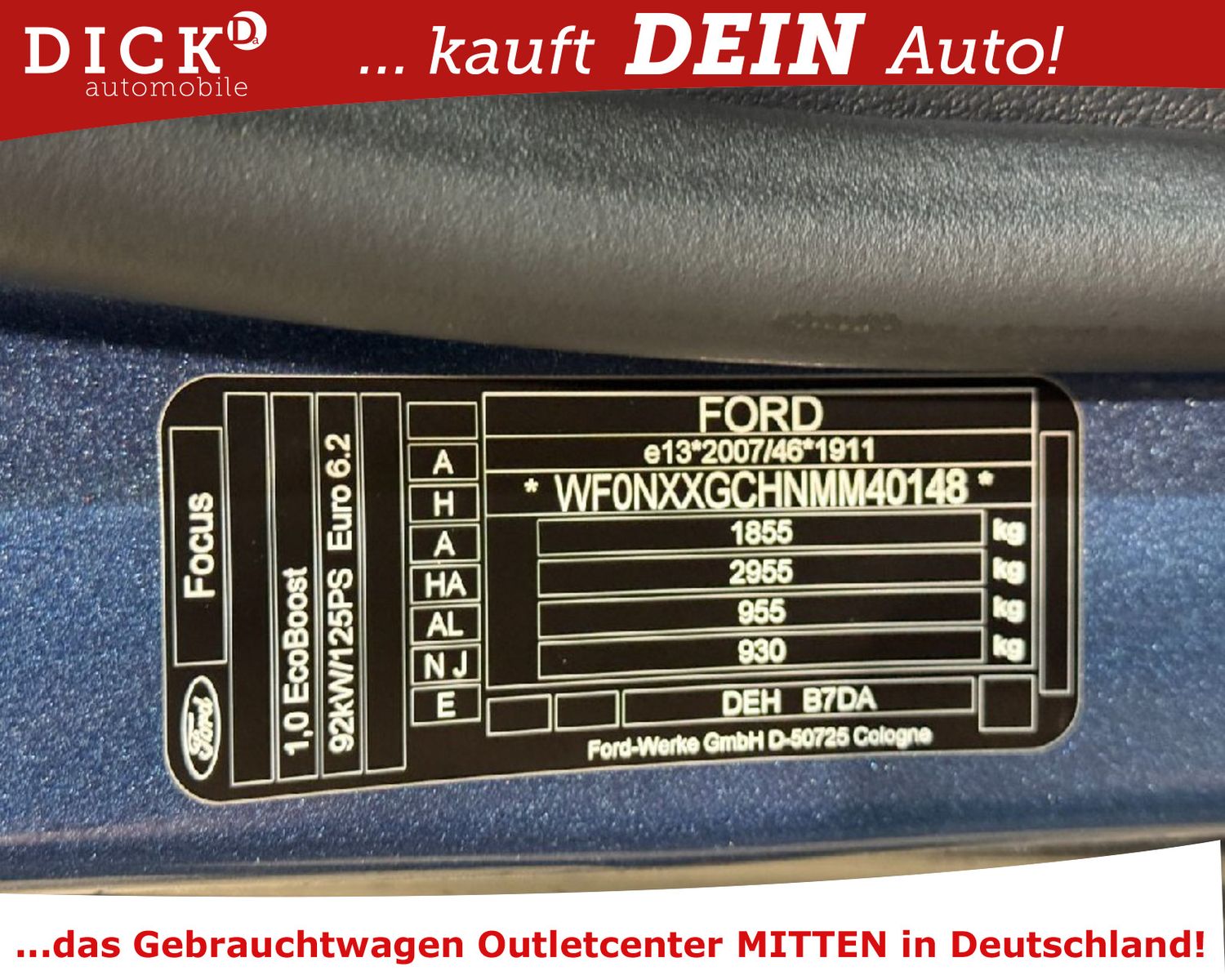 Fahrzeugabbildung Ford Focus 1.0 Titanium LED+/ACC/NAVI/SHZ/HUD/8Fa